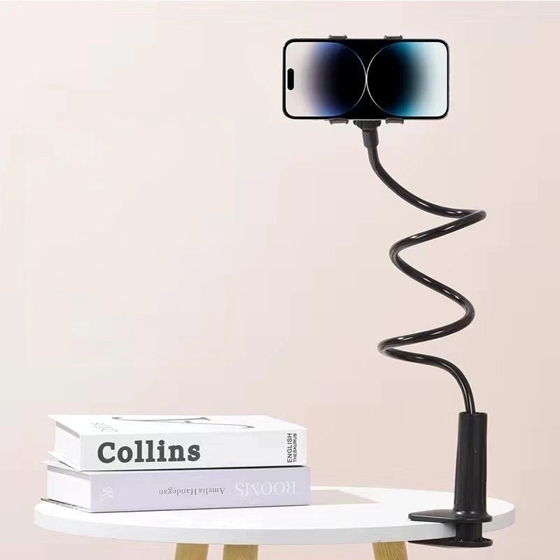 0.7m Universal Gooseneck Phone Holder, Flexible Long Arm Clip Phone Stand for Bed, Desk & Bedroom
